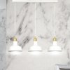 LAMPA WISZĄCA BIAŁO ZŁOTA METALOWA NAD STÓŁ EMIBIG IBOR 3 WHITE