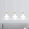LAMPA WISZĄCA BIAŁO ZŁOTA METALOWA NAD STÓŁ EMIBIG IBOR 3 WHITE