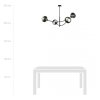LAMPA WISZĄCA NOWOCZESNA KULE SZKLANE EMIBIG HUNTER 4  BLACK/STRIPE
