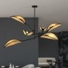 LAMPA WISZĄCA DEKORACYJNA DO SALONU SYPIALNI EMIBIG LOTUS 6 BLACK/RATTAN