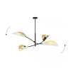 LAMPA WISZĄCA DEKORACYJNA DO SALONU SYPIALNI EMIBIG LOTUS 4 WHITE/GOLD