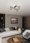 LAMPA SUFITOWA PLAFON KULE NOWOCZESNA EMIBIG SMART 4 BLACK/GRAFIT