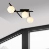 LAMPA SUFITOWA PLAFON KULE NOWOCZESNA EMIBIG SMART 3 BLACK/OPAL