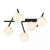 LAMPA SUFITOWA PLAFON KULE NOWOCZESNA EMIBIG SMART 5 BLACK/OPAL