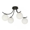 LAMPA SUFITOWA KULE SZKLANE DO POKOJU SALONU EMIBIG BOSTON 4 BLACK/OPAL