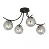 LAMPA SUFITOWA KULE SZKLANE DO POKOJU SALONU EMIBIG BOSTON 4 BLACK/GRAFIT