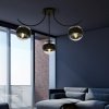 LAMPA SUFITOWA KULE SZKLANE DO POKOJU SALONU EMIBIG BOSTON 3 BLACK/STRIPE