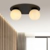 LAMPA SUFITOWA PLAFON CZARNY KULE SZKLANE EMIBIG SOLAR 2 BLACK/OPAL