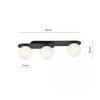 LAMPA SUFITOWA NOWOCZESNA PLAFON KULE SZKLANE EMIBIG PLAZA 3 BLACK/OPAL