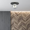 LAMPA SUFITOWA NOWOCZESNA PLAFON KULE SZKLANE EMIBIG PLAZA 1 BLACK/GRAFIT