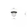 LAMPA SUFITOWA NOWOCZESNA PLAFON KULE SZKLANE EMIBIG PLAZA 1 BLACK/GRAFIT