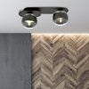 LAMPA SUFITOWA NOWOCZESNA PLAFON KULE SZKLANE EMIBIG PLAZA 2 BLACK/STRIPE
