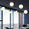 LAMPA WISZĄCA CZARNA KULE SZKLANE EMIBIG SPACE 6  BLACK/OPAL