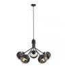 LAMPA WISZĄCA CZARNA NOWOCZESNA KLOSZE KULE EMIBIG NOVA 5  BLACK/STRIPE