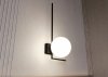 LAMPA SUFITOWA PLAFON CZARNY KLOSZ KULA EMIBIG IMAGO 1F BLACK/OPAL