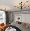 LAMPA WISZĄCA CZARNA DEKORACYJNA DO POKOJU SALONU EMIBIG VENE 6 BLACK/RATTAN