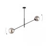 LAMPA WISZĄCA CZARNA KULE DO SALONU POKOJU EMIBIG LINEAR 2 BLACK/GRAFIT