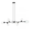 LAMPA WISZĄCA CZARNA NAD STÓŁ SZKLANA EMIBIG PANDORA 8 BL TRANSPARENT