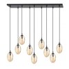 LAMPA WISZĄCA SZKLANA NAD STÓŁ DO SALONU JADALNI EMIBIG ASTRAL 9 BL MIODOWY