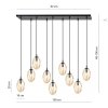 LAMPA WISZĄCA SZKLANA NAD STÓŁ DO SALONU JADALNI EMIBIG ASTRAL 9 BL MIODOWY