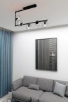 LAMPA WISZĄCA CZARNA NOWOCZESNA KULE SZKLANE EMIBIG SOMA 5 BL TRANSPARENT oprawa oświetleniowa