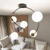 LAMPA SUFITOWA WISZĄCA CZARNA KULE SZKLANE EMIBIG STARDOM 5 BL OPAL oprawa oświetleniowa