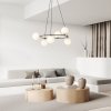 LAMPA WISZĄCA NA KOLE SZKLANE KULE DO SALONU EMIBIG AZURA 6 BL OPAL oprawa oświetleniowa