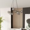 LAMPA WISZĄCA NA KOLE SZKLANE KULE DO SALONU EMIBIG AZURA 7 BL GRAFIT oprawa oświetleniowa
