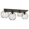 LAMPA SUFITOWA PLAFON CZARNY DRUCIANY NEST 4 BL oprawa oświetleniowa