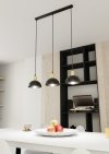 LAMPA WISZĄCA NAD STÓŁ CZARNO ZŁOTA EMIBIG MOTO 3 BL oprawa oświetleniowa