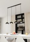 LAMPA WISZĄCA NAD STÓŁ CZARNO ZŁOTA EMIBIG MOTO 4 BL oprawa oświetleniowa