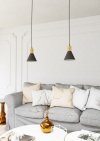 EMIBIG LAMPA WISZĄCA CZARNO ZŁOTA NAD STÓŁ ROSA 1 BL oprawa oświetleniowa
