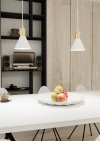 EMIBIG LAMPA WISZĄCA BIAŁO ZŁOTA NAD STÓŁ ROSA 1 WH oprawa oświetleniowa