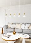 EMIBIG LAMPA WISZĄCA BIAŁO ZŁOTA NAD STÓŁ ROSA 5 WH oprawa oświetleniowa