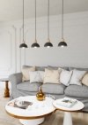 LAMPA WISZĄCA CZARNA NOWOCZESNA NAD STÓŁ EMIBIG SECO 4 BL oprawa oświetleniowa