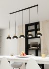 LAMPA WISZĄCA CZARNA NOWOCZESNA NAD STÓŁ EMIBIG SECO 5 BL oprawa oświetleniowa