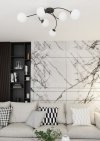 LAMPA SUFITOWA KULE SZKLANE NOWOCZESNA VIBRA 6 BL OPAL oprawa oświetleniowa