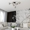 LAMPA SUFITOWA KULE SZKLANE NOWOCZESNA VIBRA 6 BL GRAFIT oprawa oświetleniowa