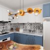 LAMPA WISZĄCA NOWOCZESNA NA LISTWIE CZARNA EMIBIG TOKEN 6 BL ORANGE  oprawa oświetleniowa