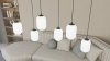 LAMPA WISZĄCA SZKLANA NOWOCZESNA EMIBIG VERDI 3 BL OPAL oprawa oświetleniowa