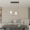 LAMPA WISZĄCA SZKLANA NOWOCZESNA EMIBIG VERDI 4 BL MIX oprawa oświetleniowa