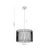 TK LIGHTING HARMONY BLACK  1655 LAMPA WISZĄCA CZARNA ABAŻUR DEKORACYJNA DO SYPIALNI SALONU