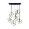 TK LIGHTING ALAMBRE 2779 LAMPA WISZĄCA  CZARNO ZŁOTA DRUCIANA METALOWA