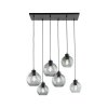 TK LIGHTING CUBUS 2833 LAMPA WISZĄCA CZARNA SZKLANE KLOSZE KULE GRAFITOWE