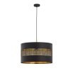 TK LIGHTING TAGO BLACK 3211 LAMPA WISZĄCA CZARNO ZŁOTY ABAŻUR