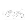 TK LIGHTING CLARK WHITE 3396 LAMPA SUFITOWA 3 PŁ BIAŁA PLAFON SPOT