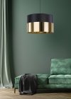 TK LIGHTING LONDYN GOLD 3473 LAMPA WISZĄCA CZARNO ZŁOTA ABAŻUR