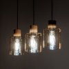 TK LIGHTING ORSON 4568 LAMPA WISZĄCA Z DREWNEM BURSZTYNOWE KLOSZE