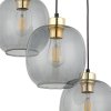 TK LIGHTING OMEGA 4573 LAMPA WISZĄCA NA KOLE CZARNA GRAFITOWE SZKLANE KLOSZE