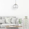 TK LIGHTING DEVI TRANSPARENT 4578 LAMPA WISZĄCA SZKLANA KULA TRANSPARENTNA CZARNO ZŁOTA 25CM